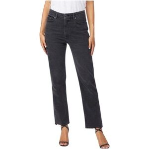 PAIGE NWT Women's Black Straight Leg Jeans